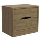 Mesa De Cabeceira 2 Gavetas 54 Cm S822 Kappesberg Nogueira