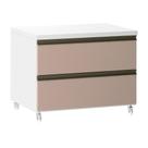 Mesa De Cabeceira 2 Gavetas 60,5cm Branco C/Connect