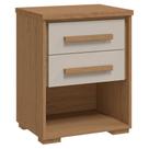 Mesa de Cabeceira 2 Gavetas Angra Rimo Carvalho/Off White