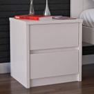 Mesa de Cabeceira 2 Gavetas Branco Mesa de Cabeceira 2 Gavetas Branco
