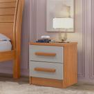 Mesa de Cabeceira 2 Gavetas com Tampo MDF Zeus