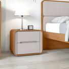 Mesa de Cabeceira 2 Gavetas MDF Loop Lopas
