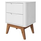 Mesa De Cabeceira 2 Gavetas Pes Madeira 50 cm Vicenza DCASA Mesa De Cabeceira 2 Gavetas Pes Madeira 50 cm Vicenza DCASA