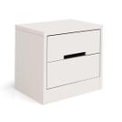 Mesa de Cabeceira 2 Gavetas S822 Dormitorio Padrão Branco