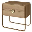 Mesa De Cabeceira 2G Organica 60 cm 28062 Hanover Dourado Artesano