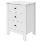 Mesa De Cabeceira 3 Gavetas Maggiore Branco