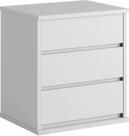 Mesa de Cabeceira 3 gavetas telescópicas MDF Grécia Bianchi