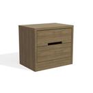 Mesa de Cabeceira 54cm 2 Gavetas Flex Kappesberg- Nogueira