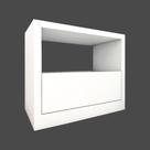 Mesa de Cabeceira 67cm Gaveta e Nicho Br. 100% MDF Casa Lar
