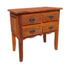 Mesa de Cabeceira 70x38x70cm MIni Comoda 4 Gavetas Madeira de Demolição Peroba Rosa Natural