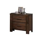 Mesa de cabeceira Acme Merrilee com 2 gavetas com acabamento em carvalho Mesa de cabeceira Acme Merrilee com 2 gavetas com acabamento em carvalho