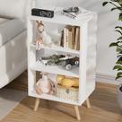 Mesa de cabeceira Aenuert White Kids com armazenamento aberto de 3 camadas