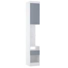 Mesa de Cabeceira Alpes 1 Gaveta MDF Moderno Branco Estrutura 100 MDP
