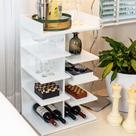 Mesa de Cabeceira Apoio Lateral Decora Lar Branca Retro