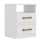 Mesa De Cabeceira Apolo 2 Gavetas Branco Flex Moval
