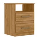 Mesa de Cabeceira Apolo 46cm 2 Gavetas Linha Cômoda Freijó Moval