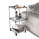 Mesa de Cabeceira Aramada para Quarto 30x65cm Preto Mesinha Lateral Sala Estilo Industrial