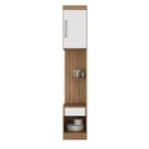 Mesa de Cabeceira Armário Guarda Roupa Roupeiro Módulo Amendola/ Branco para Quarto - Bela Móveis