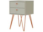 Mesa de Cabeceira Bled 2 GV Off White e Cobre