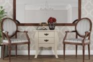 Mesa de Cabeceira Bombe Premier Off-White- Patrimar Móveis