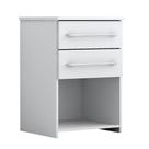 Mesa de Cabeceira Bruna Mdp 2 Gavetas Branco