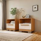 Mesa De Cabeceira Caemmun Zeus Freijo Off White 51x45x38 Cm