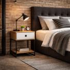 Mesa de Cabeceira Cama Lateral Mesinha para Abajur Luminária