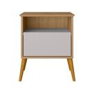 Mesa De Cabeceira Cancun Cinamomo/Off White Bechara