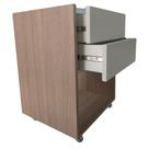 Mesa De Cabeceira Carvalho Rodas Gel 100% Mdf Com 2 Gavetas 55x40x35