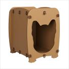 Mesa De Cabeceira Casinha Pet Dog MDF Natural