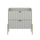 mesa de cabeceira com gaveta off white para quarto 60cm