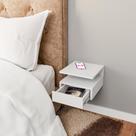 Mesa De Cabeceira Com Gaveta Suspensa Slim Quarto Mdf