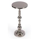 Mesa de cabeceira com pedestal Butler Specialty Silver Darien Nickel Mesa de cabeceira com pedestal Butler Specialty Silver Darien Nickel