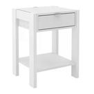 Mesa De Cabeceira Com Tomada 1 Gaveta Az1016 Branco Branco