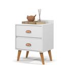 Mesa de Cabeceira Compacta Retrô Mesinha Canto Cama Decore Quarto Com Gaveta - Madero New