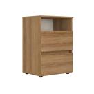 Mesa de Cabeceira Condessa THB 5886, 02 Gavetas, Almendra - 48 CM
