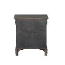 Mesa de cabeceira de madeira Benzara cinza 53x38x61 cm 2 gavetas