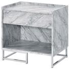 Mesa de cabeceira de mármore sintético Acme Azrael 56x38x28 cm Mesa de cabeceira de mármore sintético Acme Azrael 56x38x28 cm