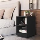 Mesa De Cabeceira Decore Slim Com Rodinhas Para Apartamento Pequeno Preto