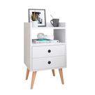 Mesa de Cabeceira Design Moderna Mesinha Apoio Lado Cama Criado Para Quarto Suporte Luminária Cantinho Decorado Dream - Branco - Lojas RPM