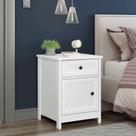 Mesa de Cabeceira Ditália 1 Gaveta 1 Porta DM-114 Branco