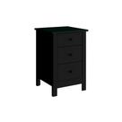 Mesa de Cabeceira Ditália 3 Gavetas DM-113 Preto