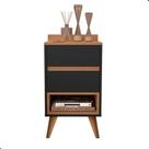 Mesa de Cabeceira Duda Retrô com Pés Palito e 2 Gavetas Mesa de Cabeceira Duda Retrô com Pés Palito e 2 Gavetas