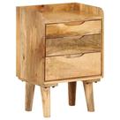 Mesa de cabeceira estilo retrô em madeira maciça de mangueira 40x30x60 cm Mesa de cabeceira estilo retrô em madeira maciça de mangueira 40x30x60 cm