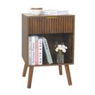 Mesa de cabeceira Fultyle Mid Century Modern com gaveta e armazenamento
