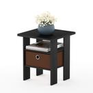 Mesa de cabeceira Furinno Andrey com gaveta de lixo Americano Brown