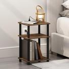 Mesa de cabeceira Furinno Just 3 camadas Turn-N-Tube com carregamento USB