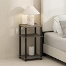 Mesa de cabeceira Furinno Just 3 camadas Turn-N-Tube Open Storage