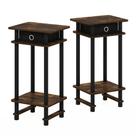 Mesa de cabeceira Furinno Turn-N-Tube Tall com gaveta de lixo, pacote com 2