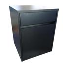 Mesa de Cabeceira Gabinete de Canto para Cama com Gaveta e Porta Preto